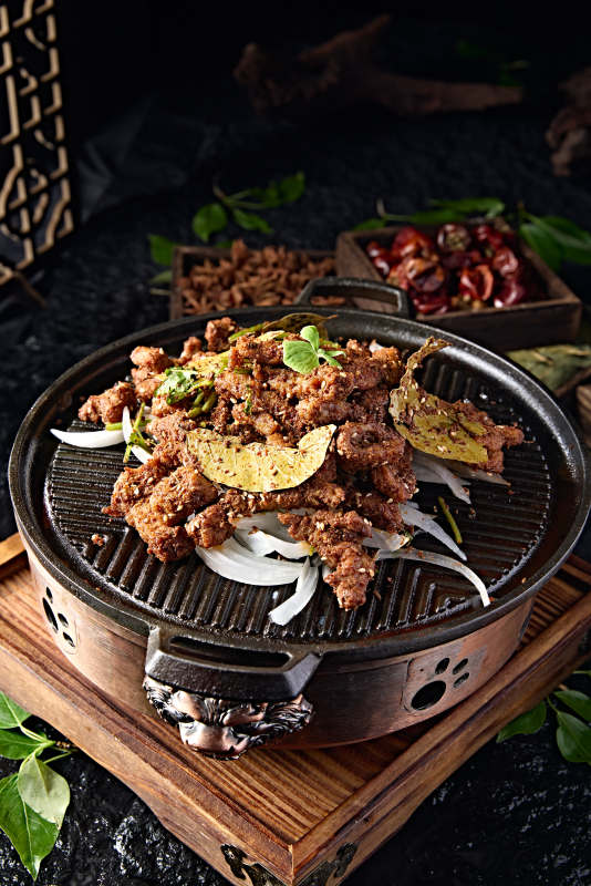 铁板炙子烧孜然牛肉