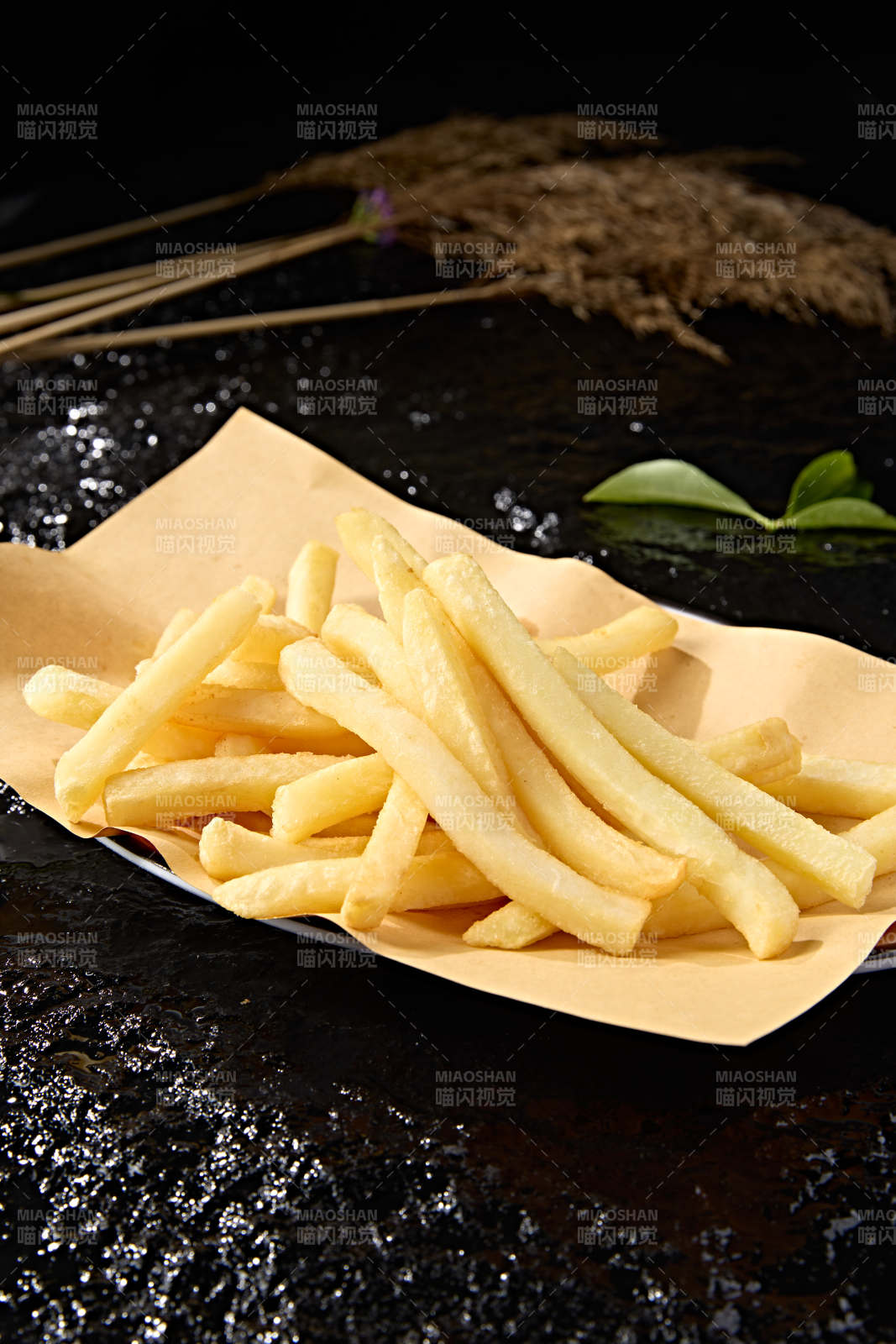 快餐美食油炸薯條番茄醬