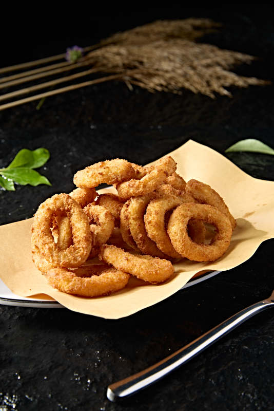 快餐美食油炸鸡肉炸洋葱圈