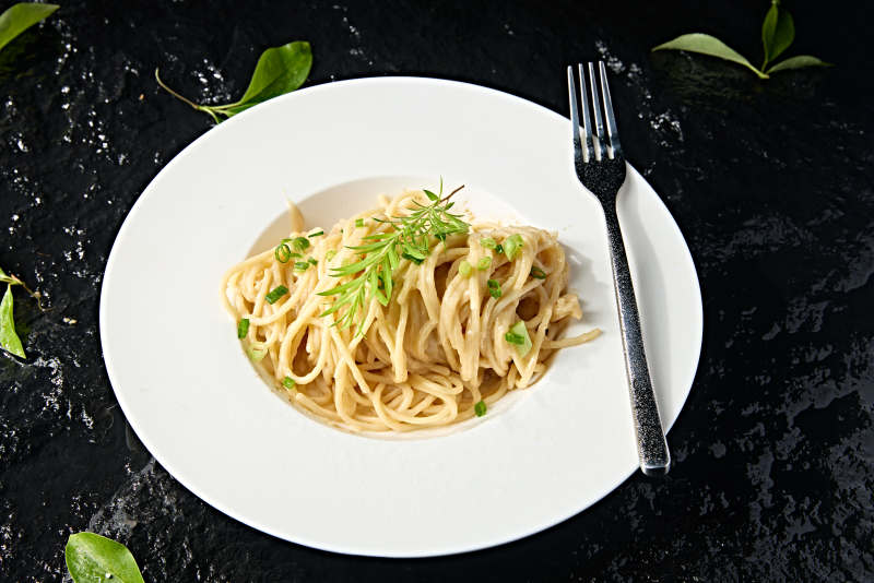 西餐美食奶油芝士意面