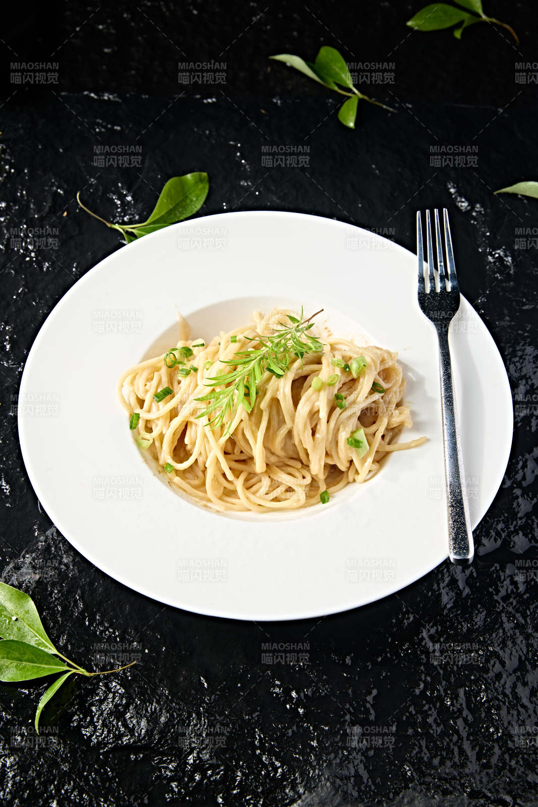 西餐美食奶油芝士意面