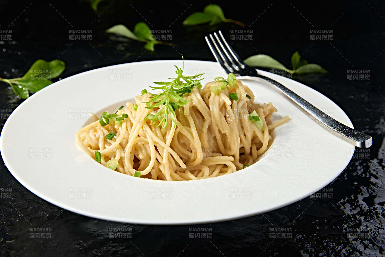 西餐美食奶油芝士意面