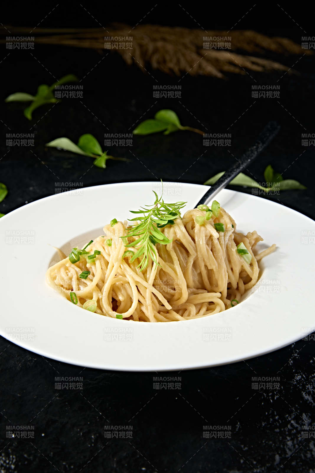 西餐美食奶油芝士意面