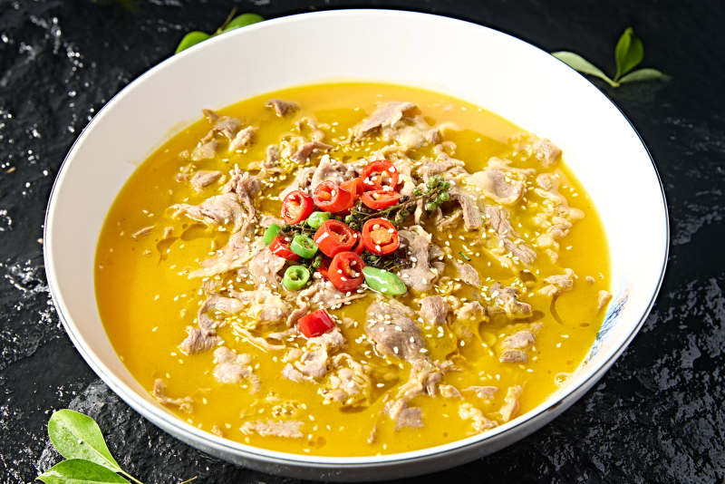 中餐美食香辣酸汤肥羊肉