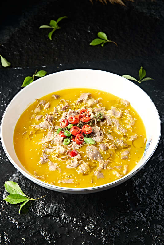 中餐美食香辣酸汤肥羊肉