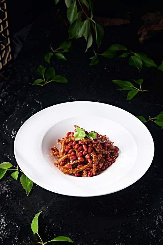 芝香油炸香酥小银鱼拌花生米