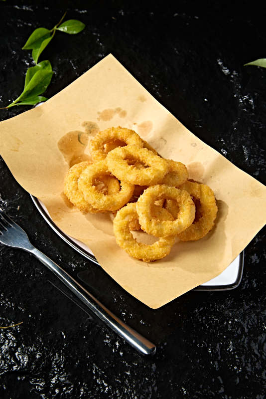 快餐美食油炸鸡肉炸洋葱圈