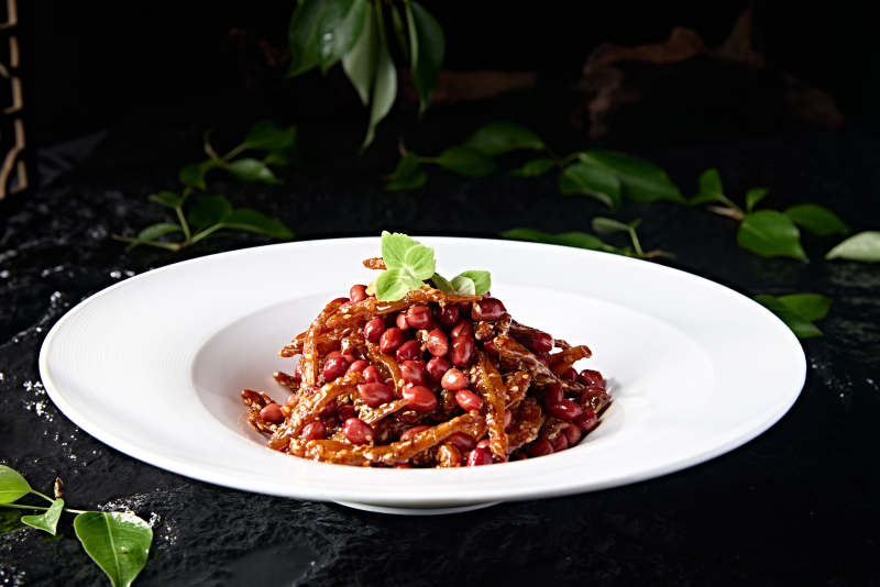 芝香油炸香酥小银鱼拌花生米