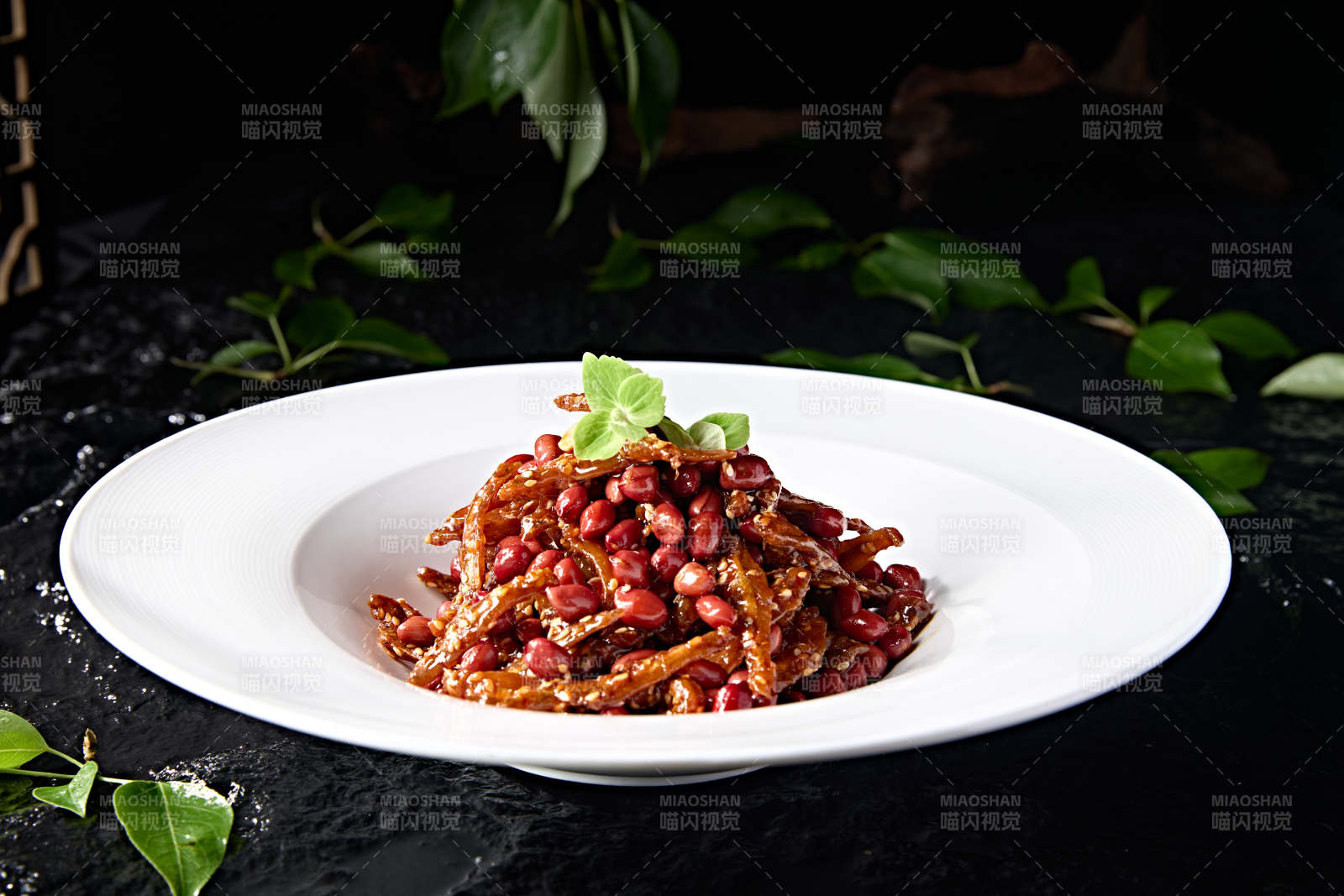 芝香油炸香酥小銀魚拌花生米