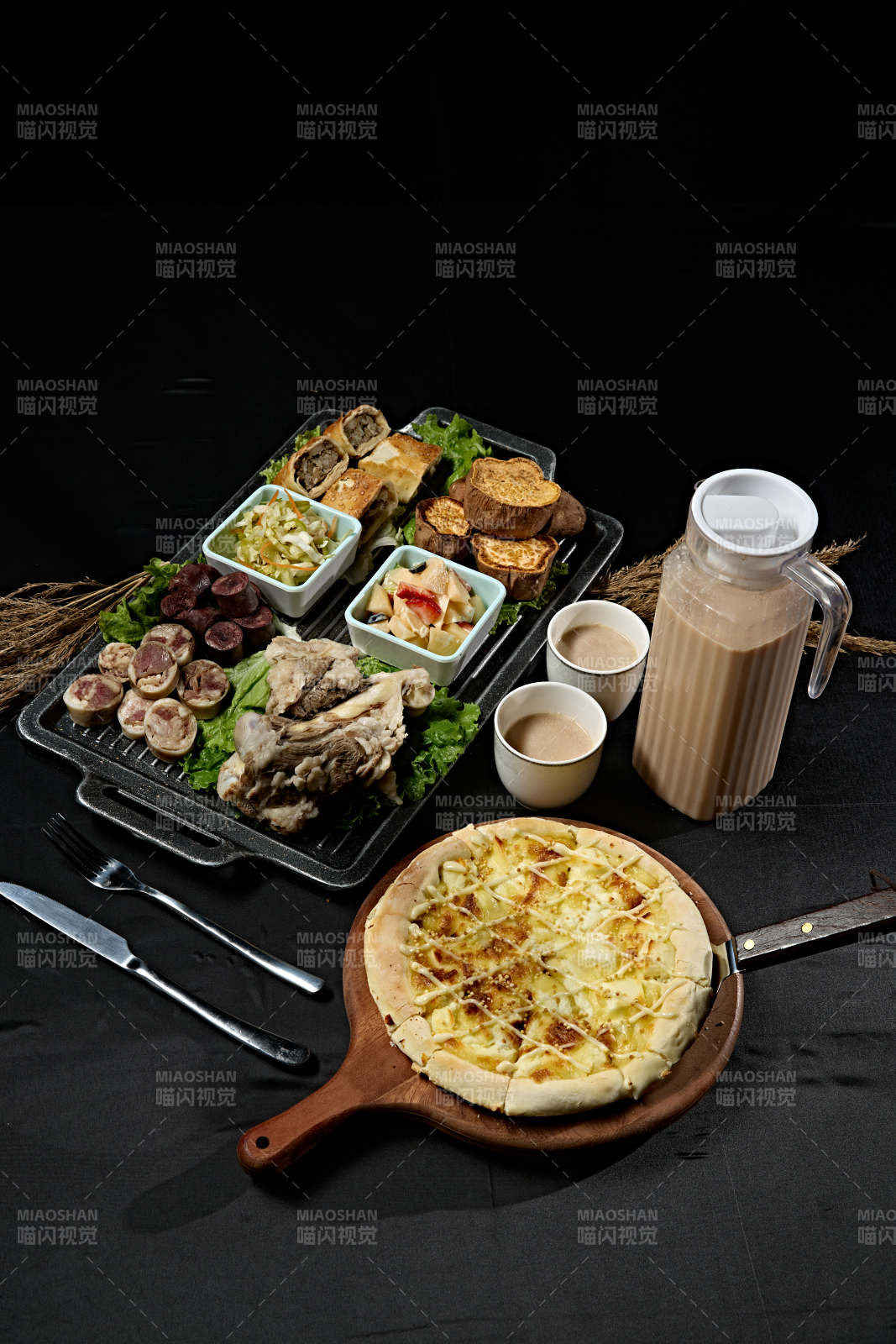 美食套餐組合實(shí)物組合一組美食