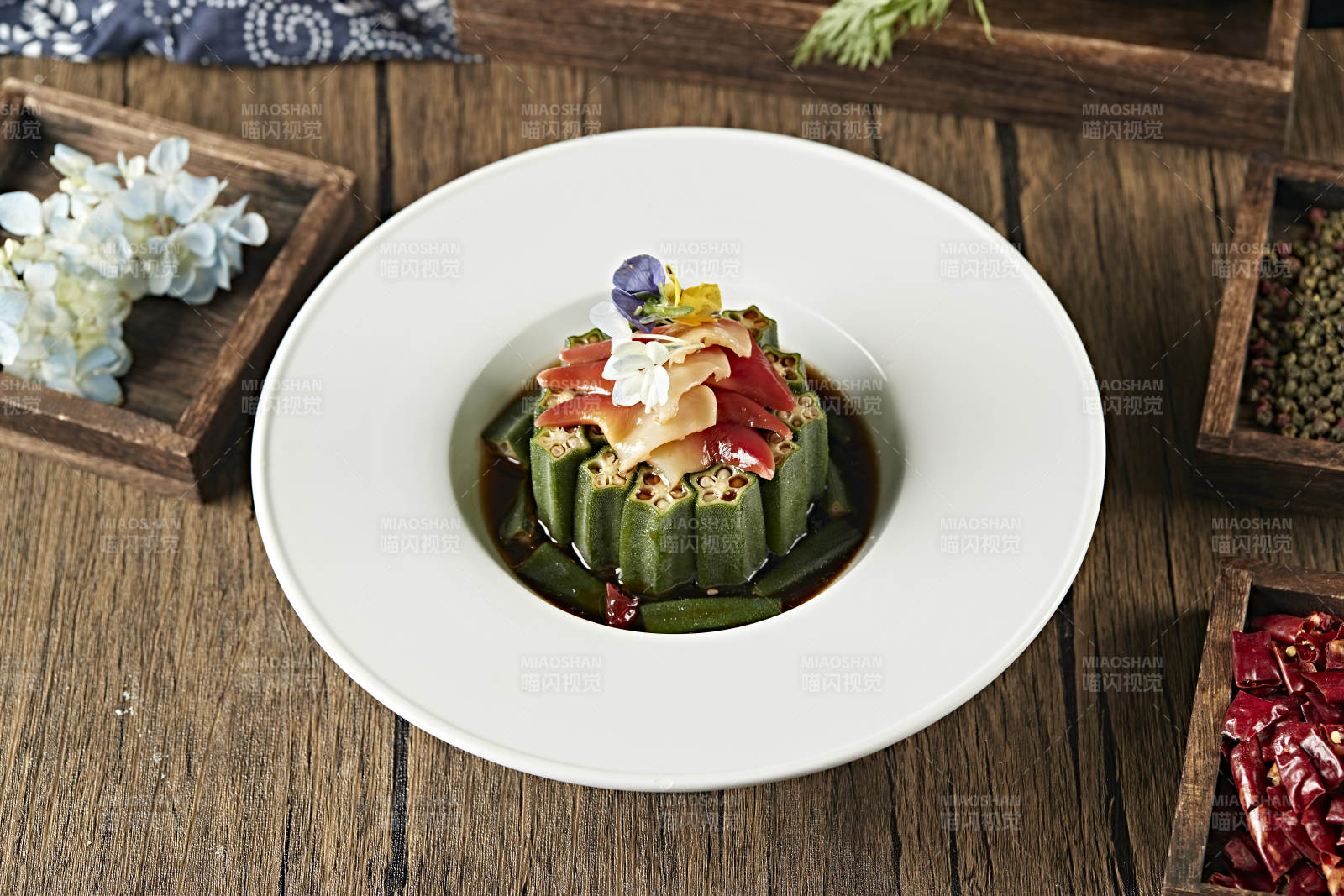 捞汁秋葵北极贝