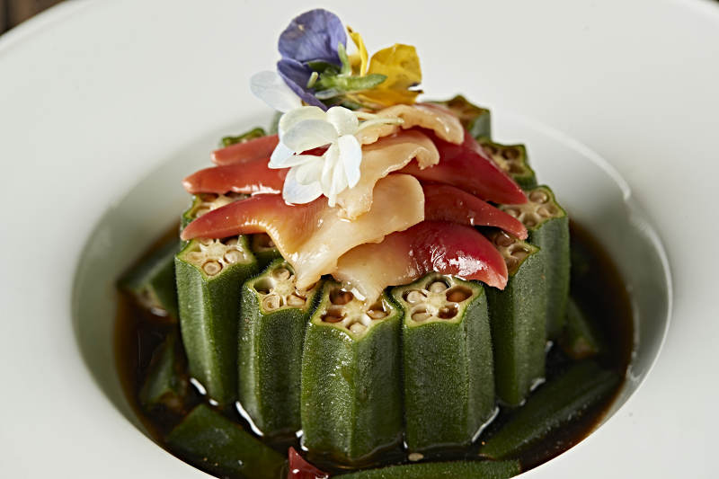 捞汁秋葵北极贝