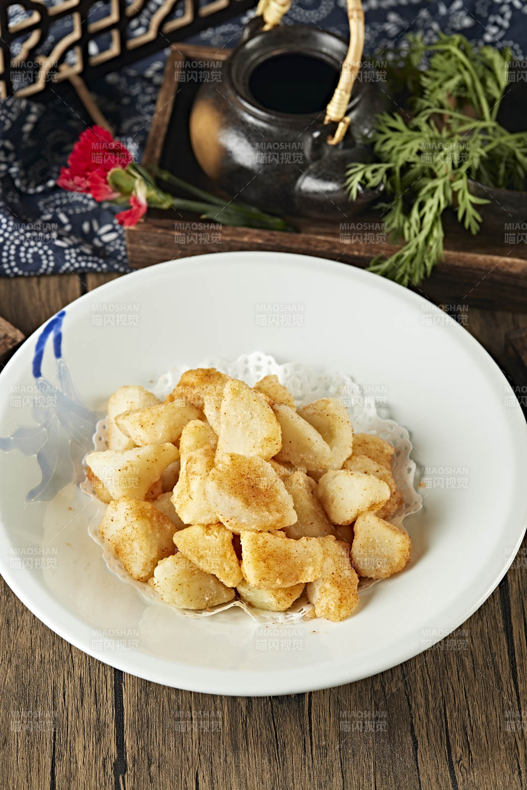 椒鹽散粉油炸土豆塊