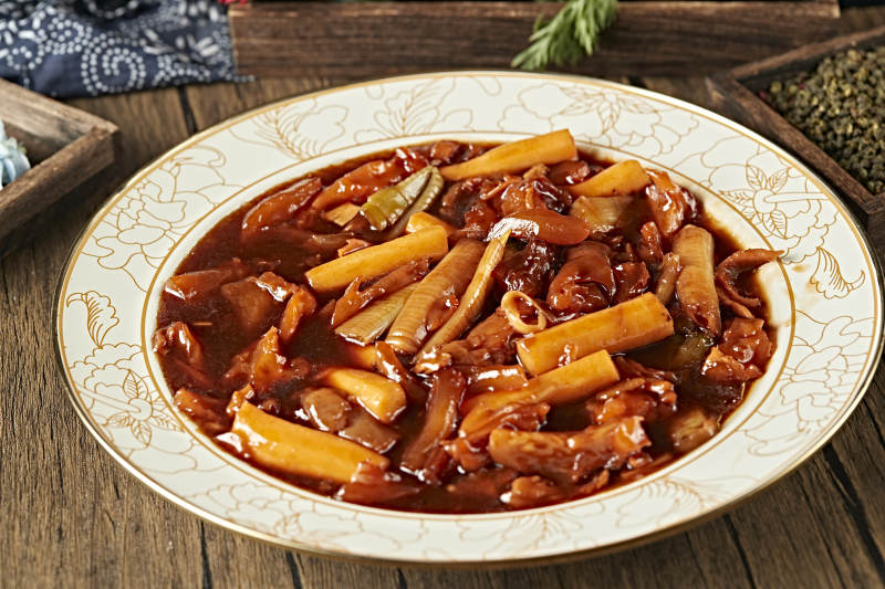 鲁菜葱烧牛蹄筋