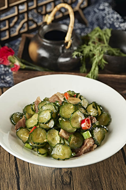 米椒鲜黄瓜片炒肉