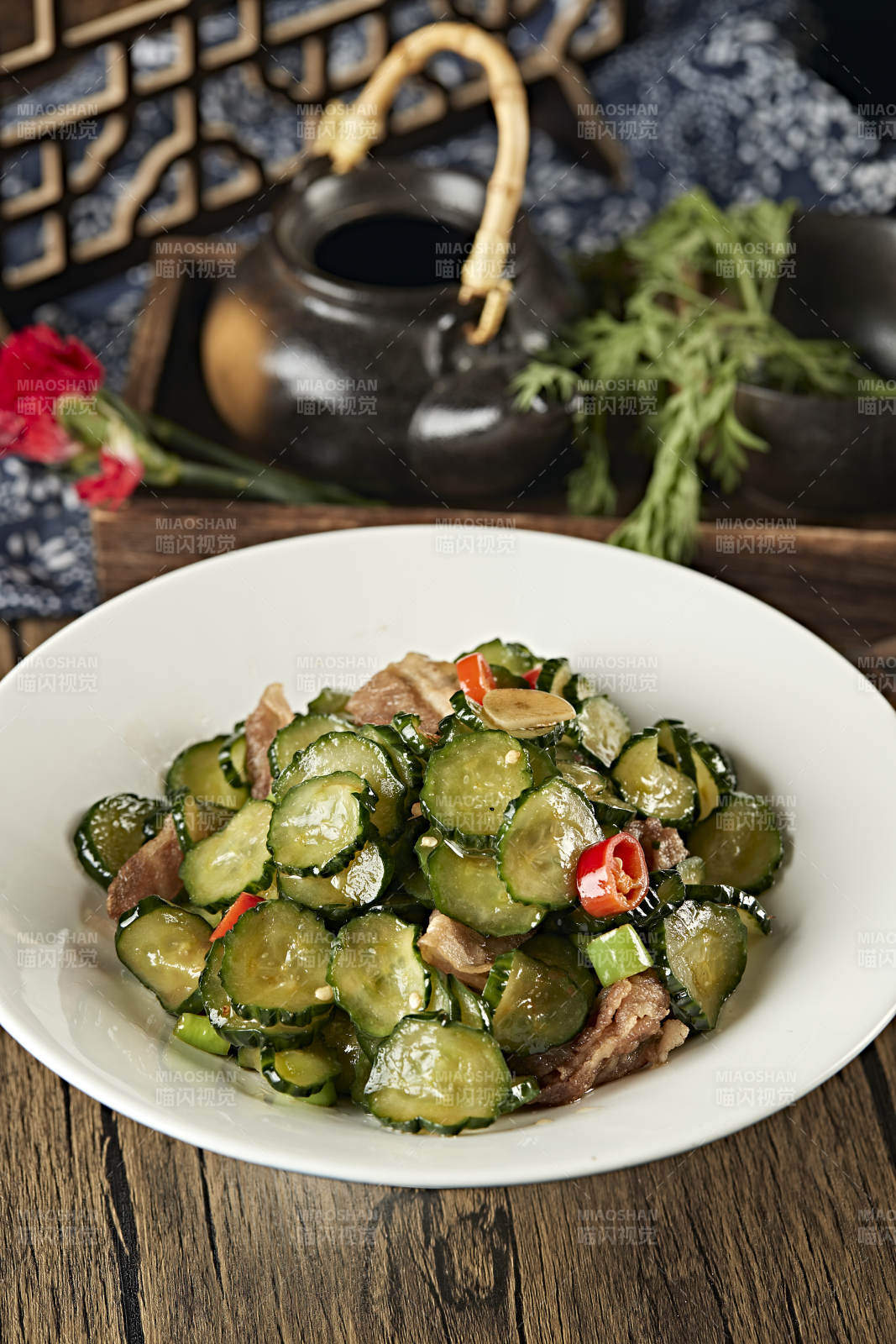 米椒鲜黄瓜片炒肉