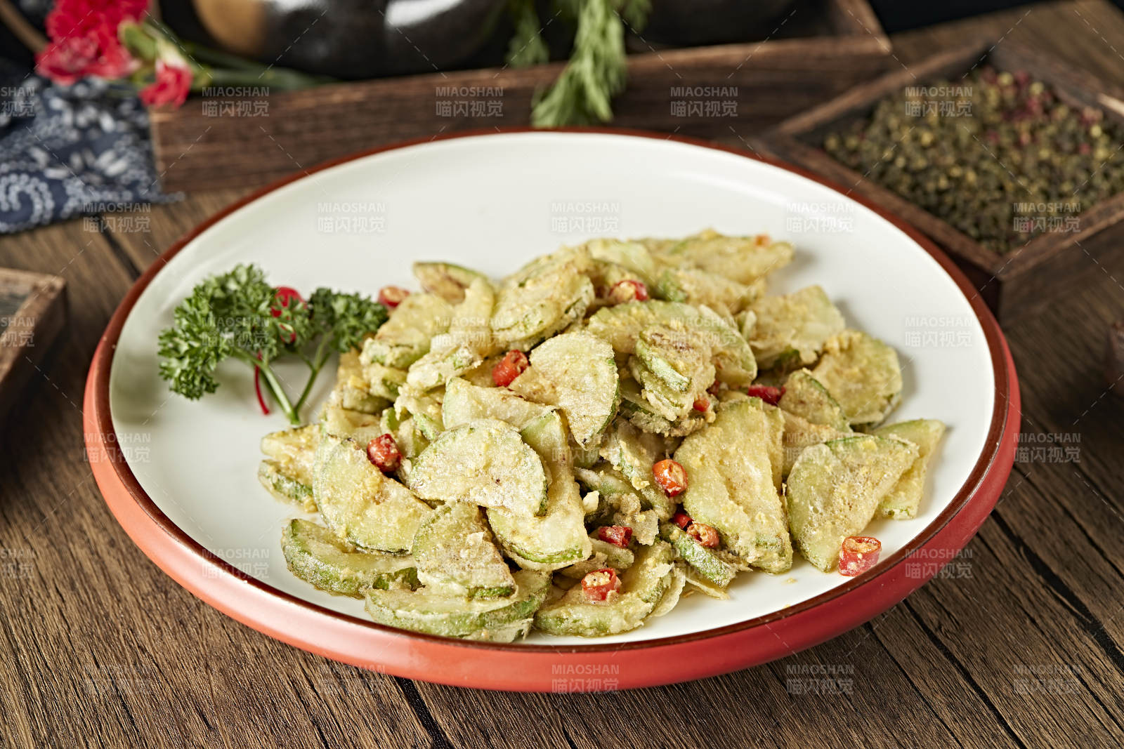 咸蛋黄焗西葫芦片