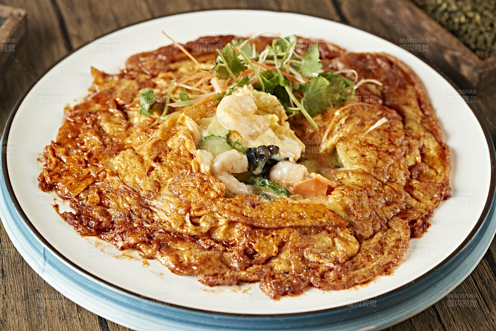 虾仁木耳黄瓜鱼籽摊鸡蛋图片