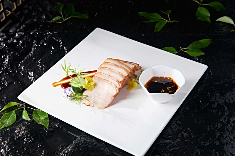 蘸汁张家口风味美食柴沟堡熏肉切片