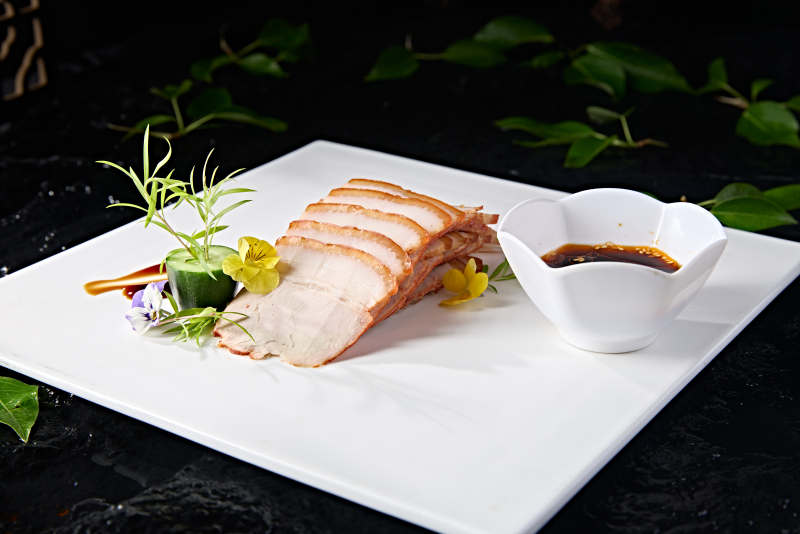 蘸汁张家口风味美食柴沟堡熏肉切片