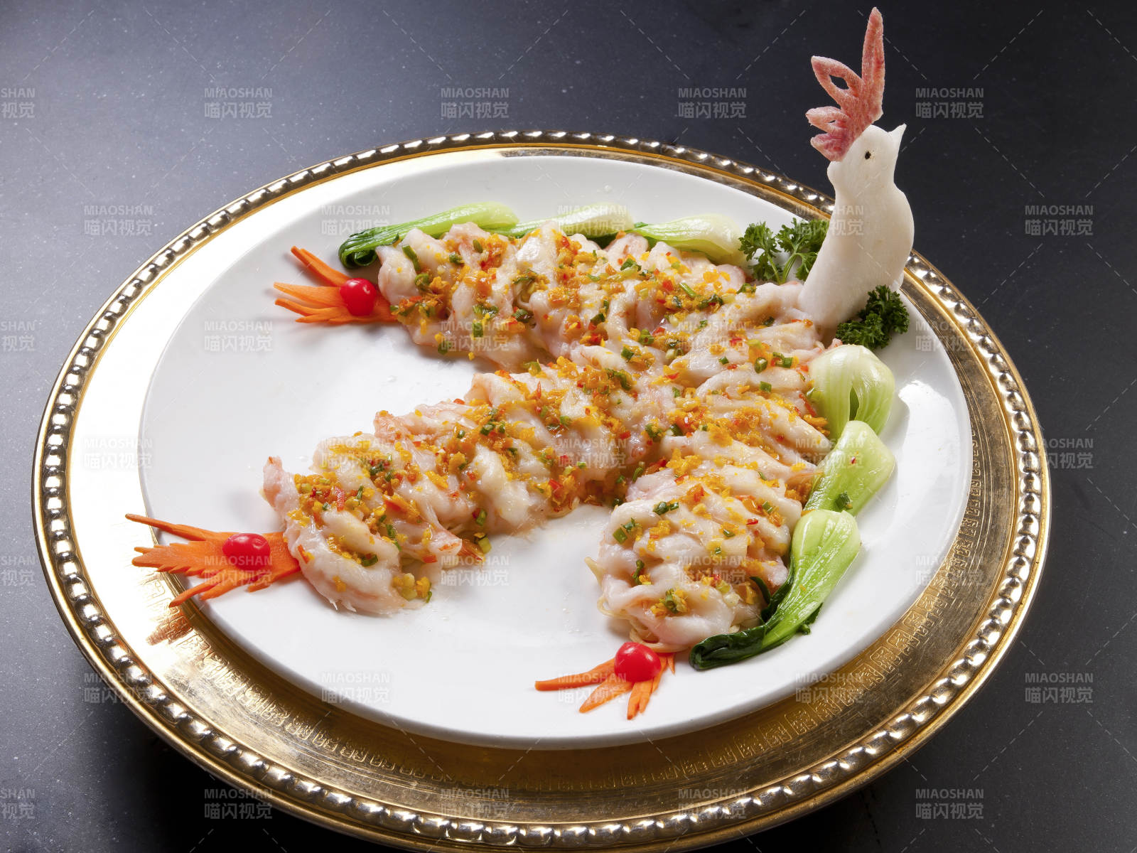 清蒸浇汁凤凰虾