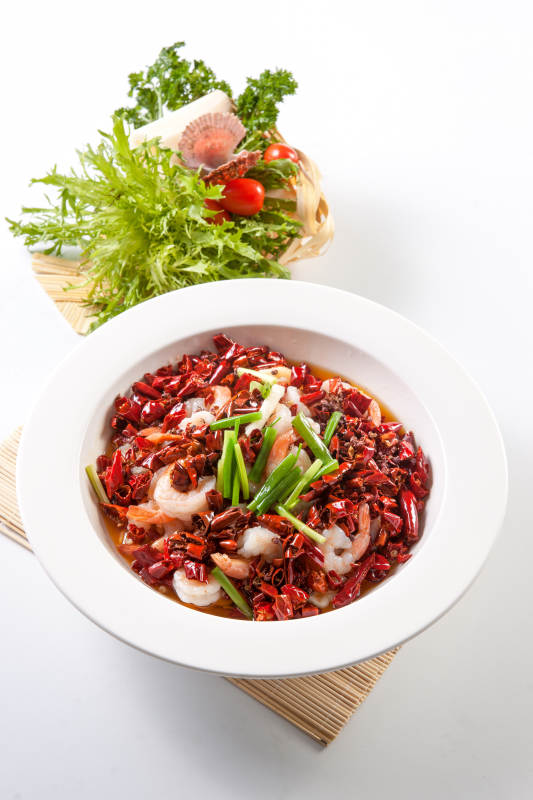 葱香水煮大虾仁