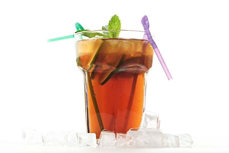 夏季清凉饮料柠檬冰红茶