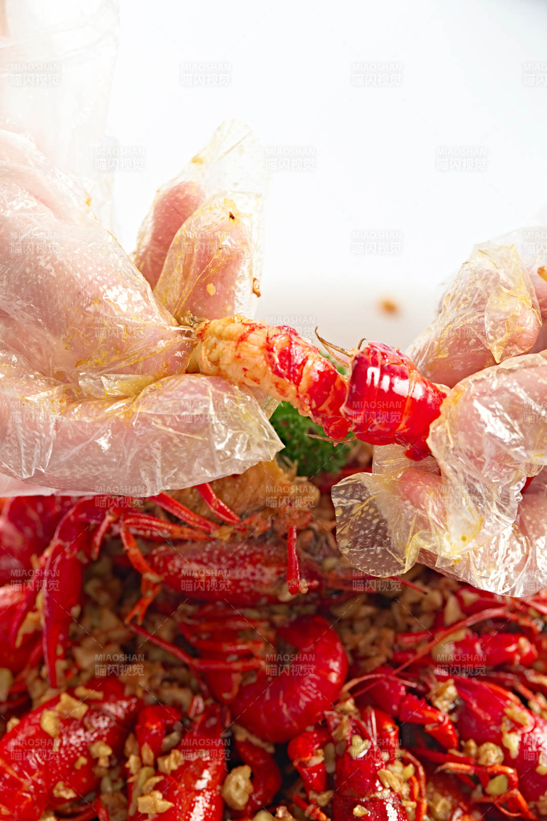 夏季大排档美食蒜蓉香辣小龙虾