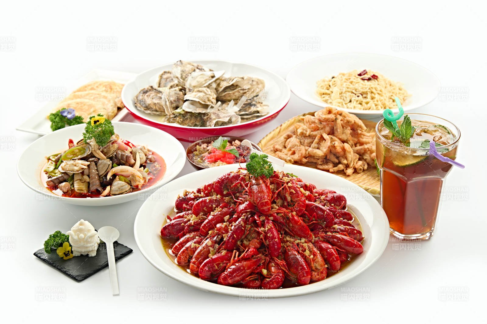 夏季大排档美食套餐海鲜美食