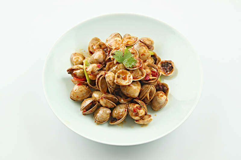 夏季大排档美食香辣超花蛤