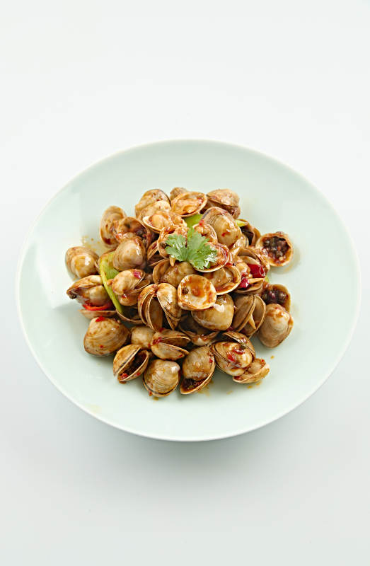 夏季大排档美食香辣超花蛤