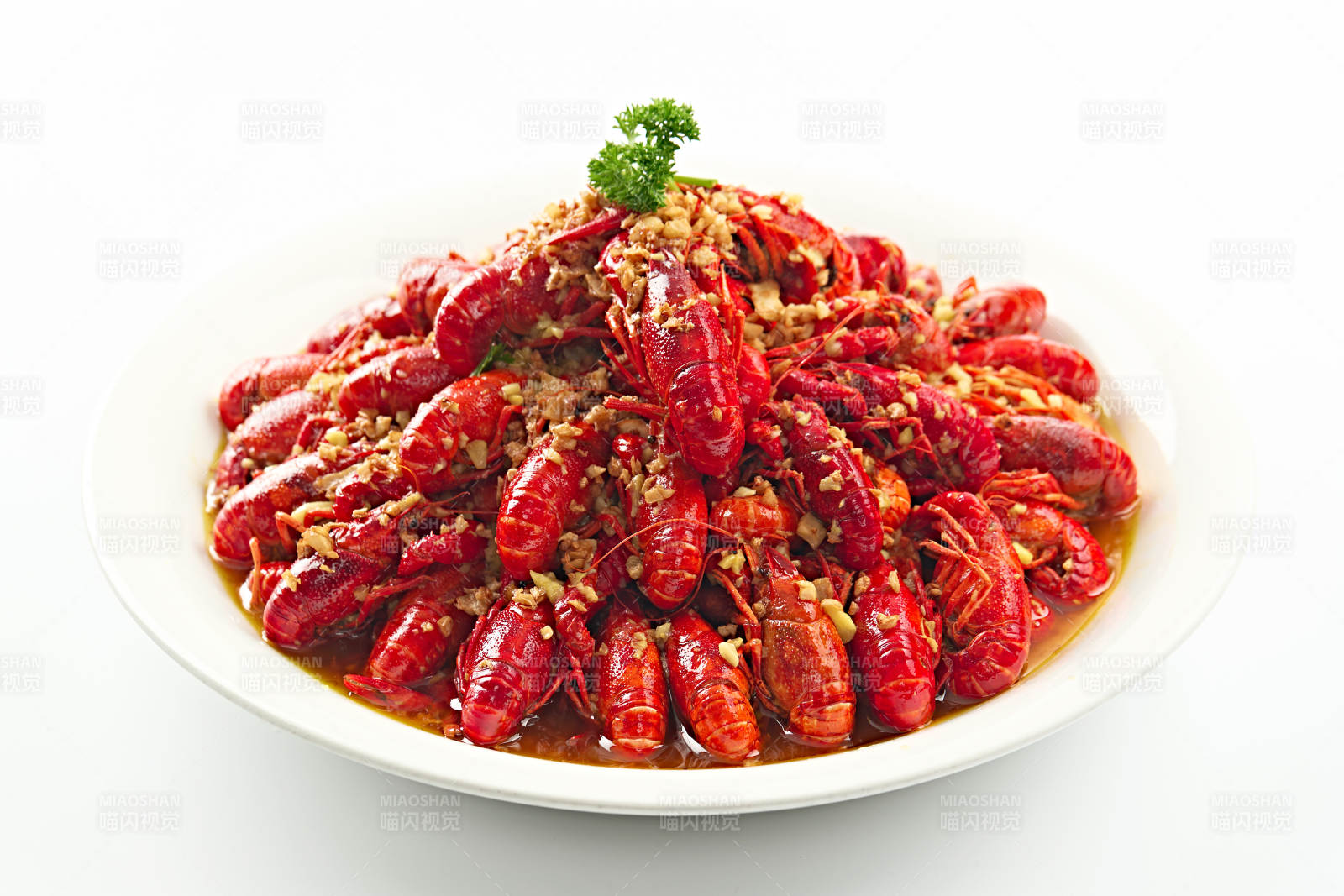 夏季大排档美食蒜蓉香辣小龙虾