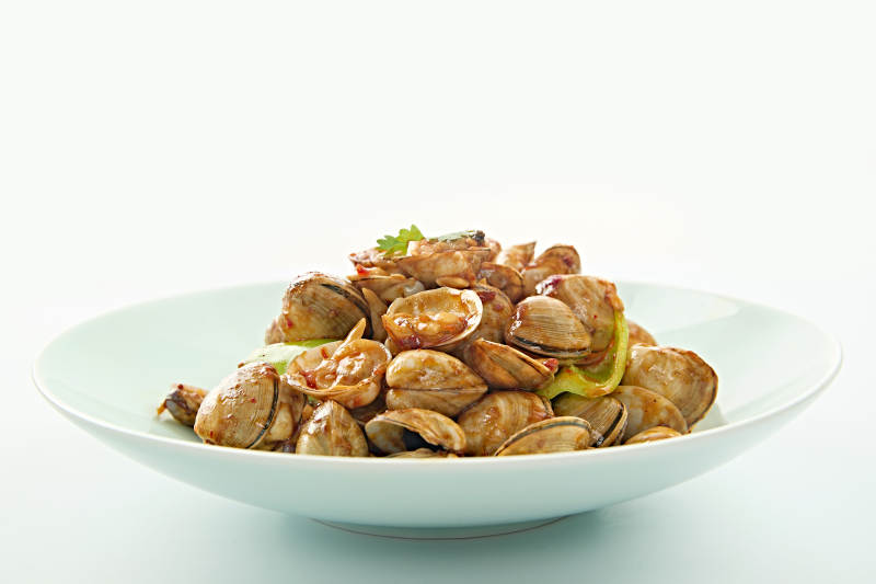 夏季大排档美食香辣超花蛤