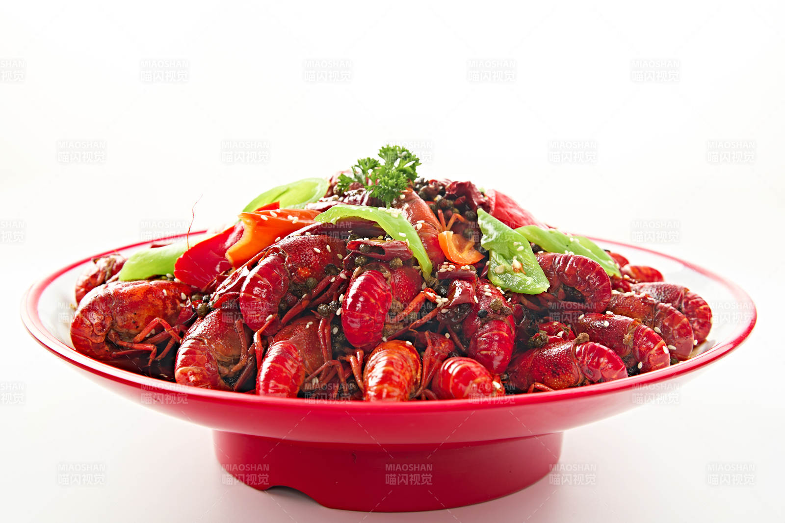 夏季大排档美食爆炒麻辣香辣小龙虾