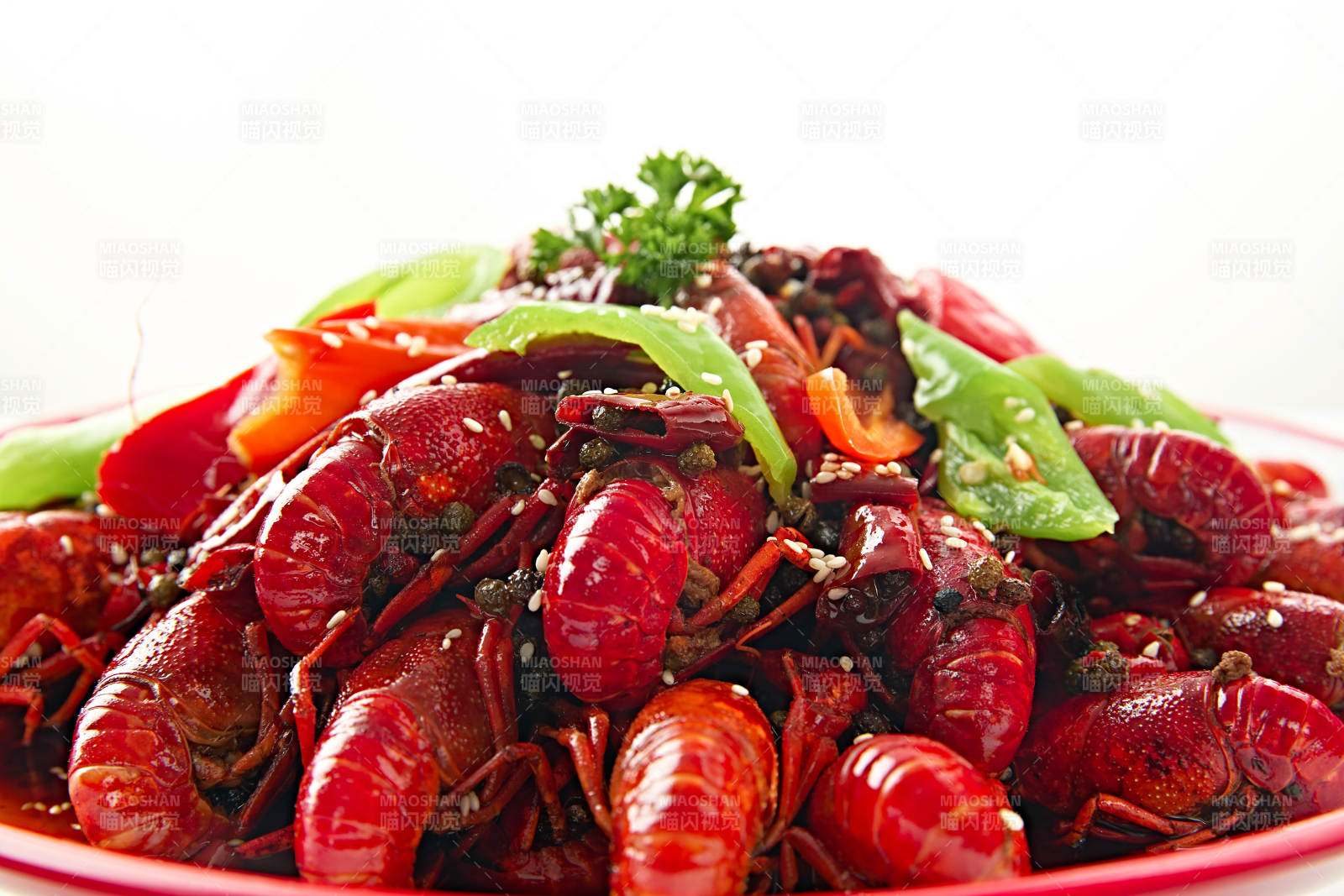 夏季大排档美食爆炒麻辣香辣小龙虾