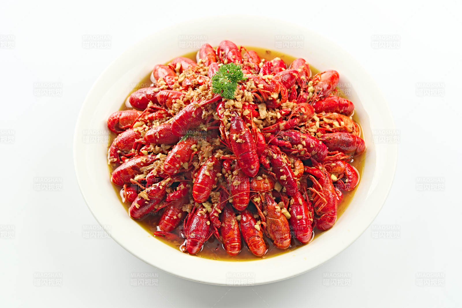 夏季大排档美食蒜蓉香辣小龙虾