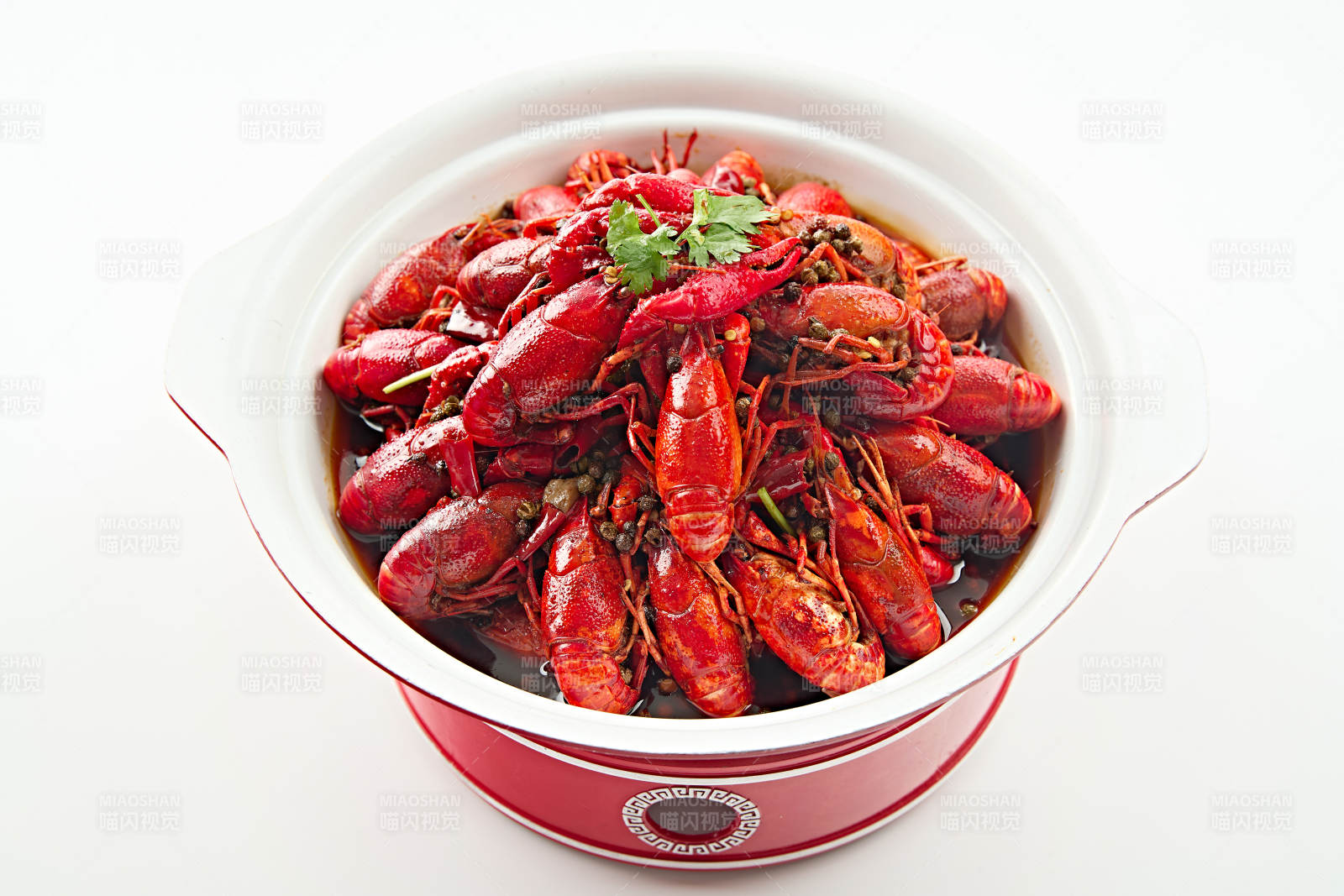 夏季大排档美食爆炒麻辣香辣小龙虾