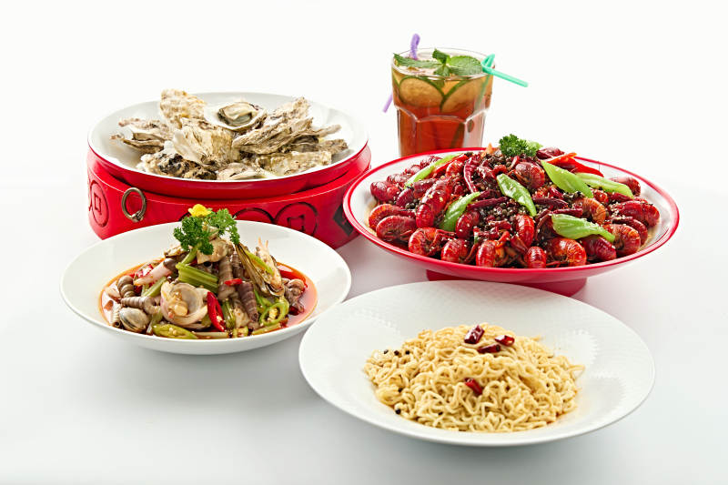 夏季大排档美食套餐海鲜美食