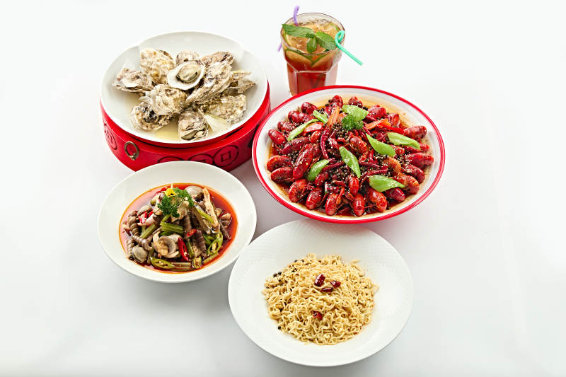 夏季大排档美食套餐海鲜美食