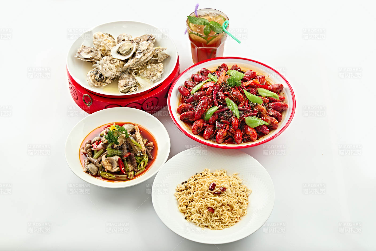 夏季大排档美食套餐海鲜美食