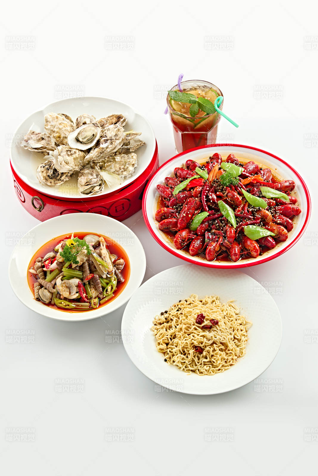 夏季大排档美食套餐海鲜美食