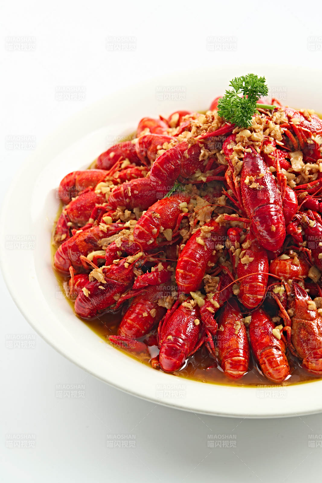 夏季大排档美食蒜蓉香辣小龙虾