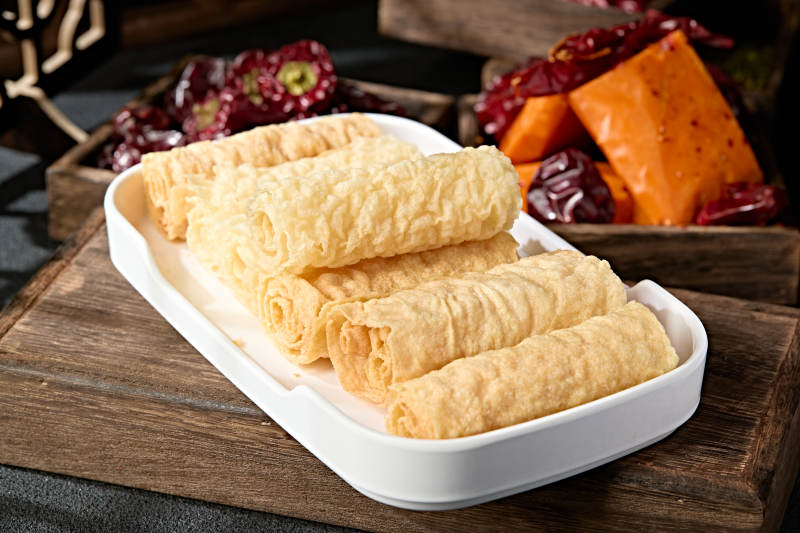 火锅食材油炸响铃卷