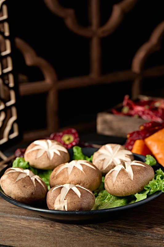 火锅食材花刀鲜香菇