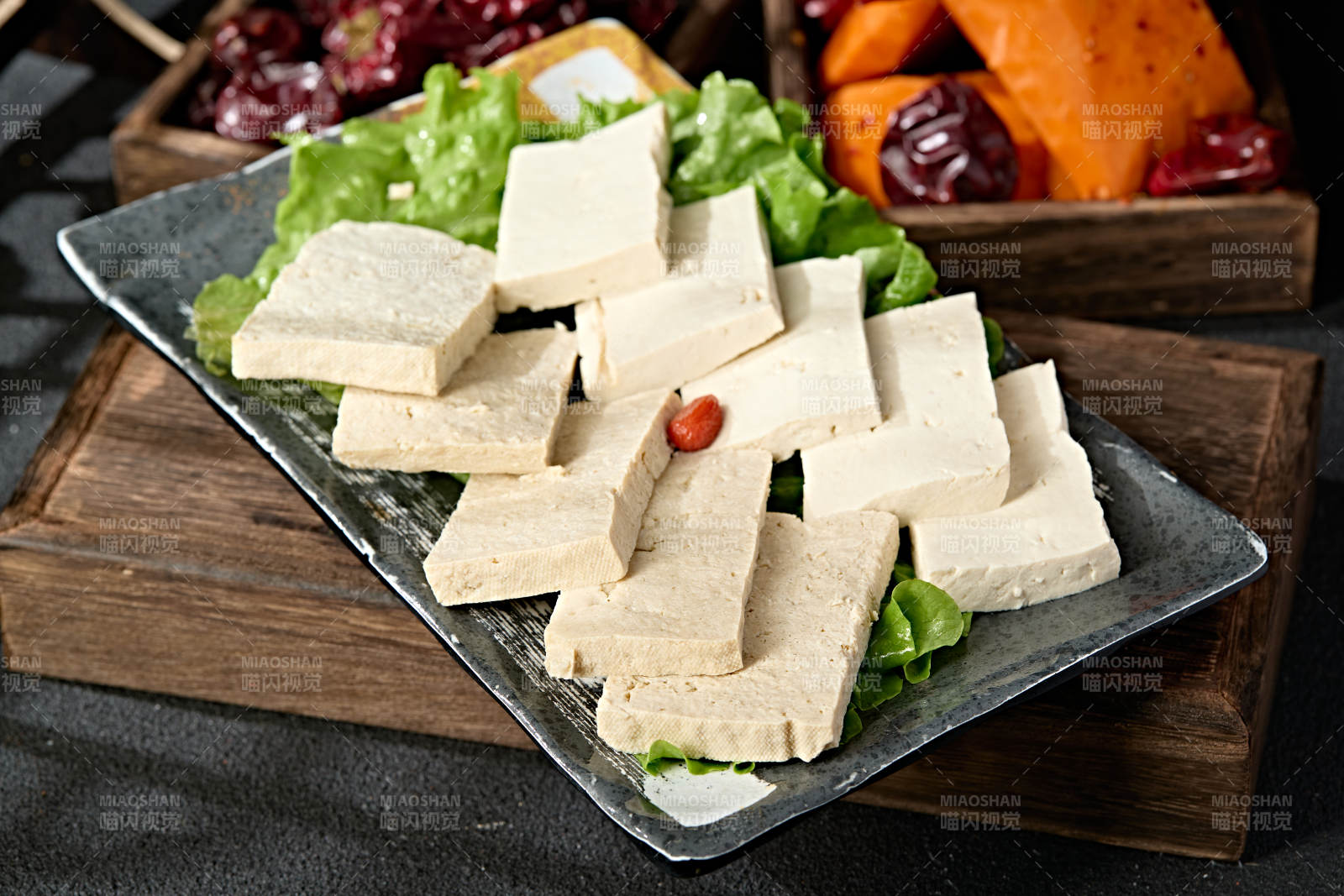 火锅食材鲜豆腐冻豆腐切片拼盘