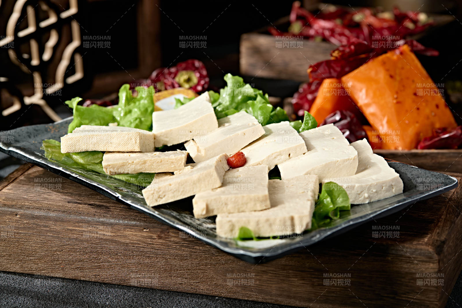 火锅食材鲜豆腐冻豆腐切片拼盘