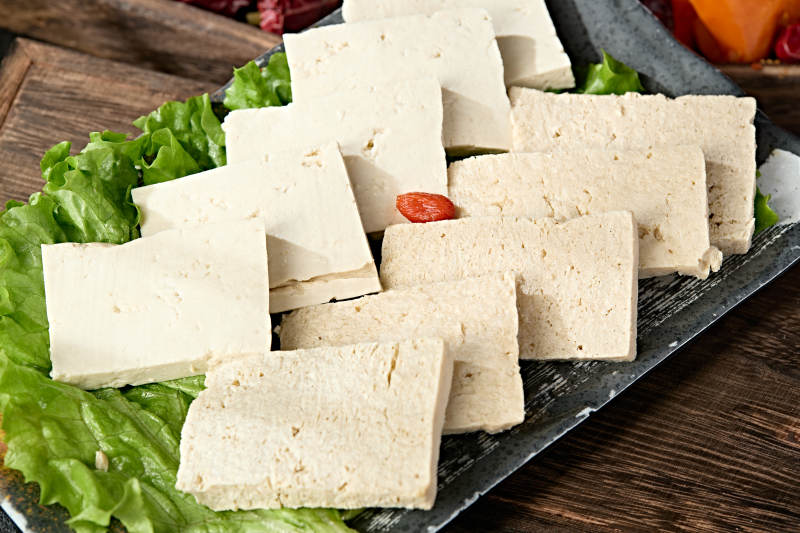 火锅食材鲜豆腐冻豆腐切片拼盘