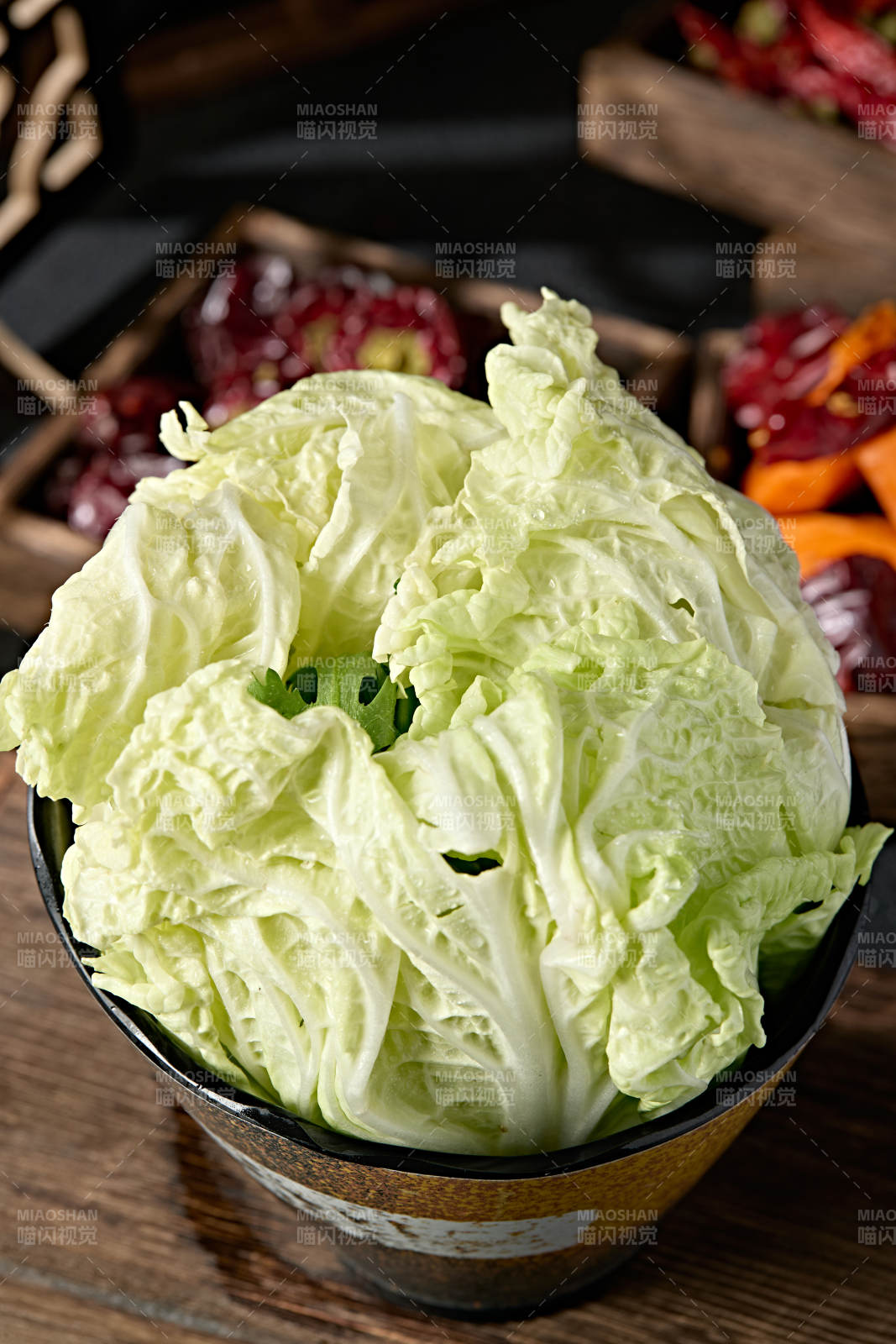 新鲜的大白菜叶
