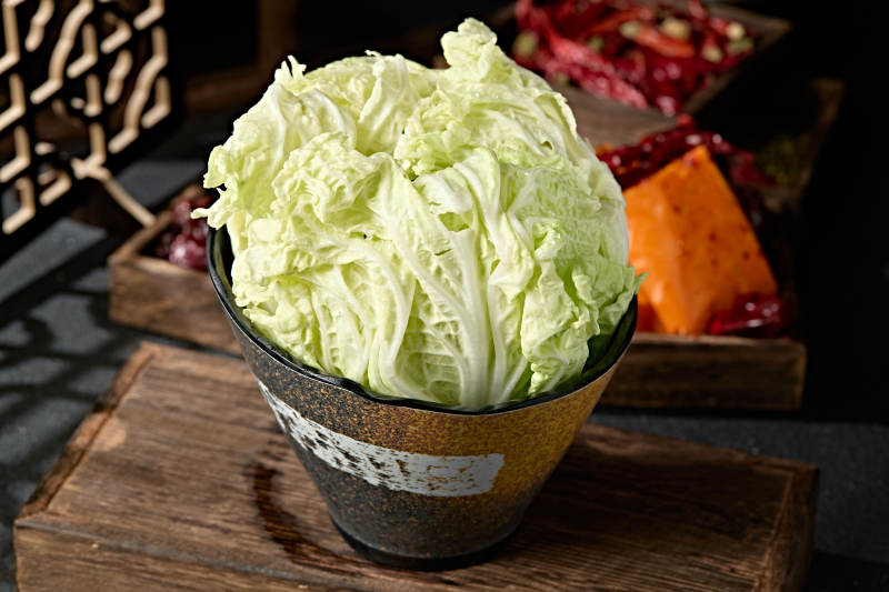 新鲜的大白菜叶