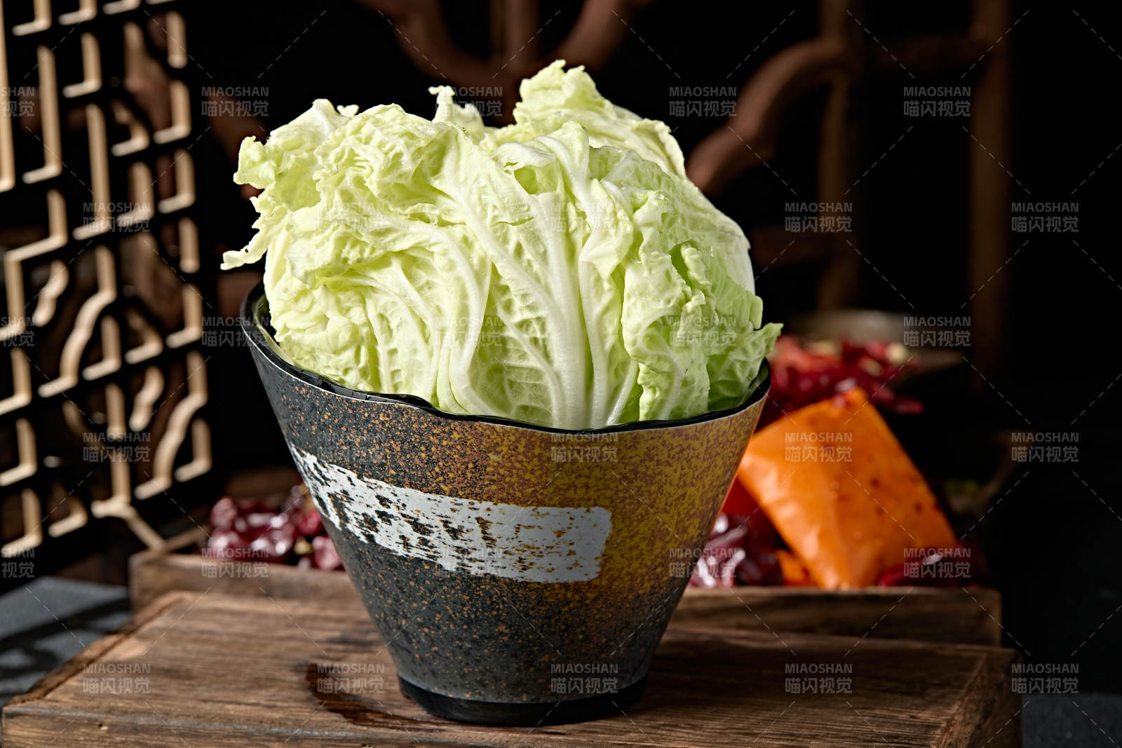 新鲜的大白菜叶